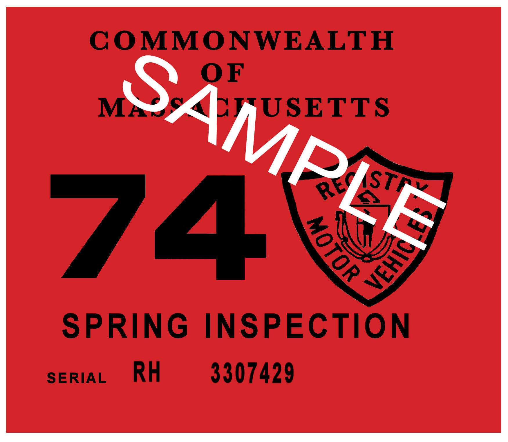 (image for) 1974 Massachusetts SPRING INSPECTION